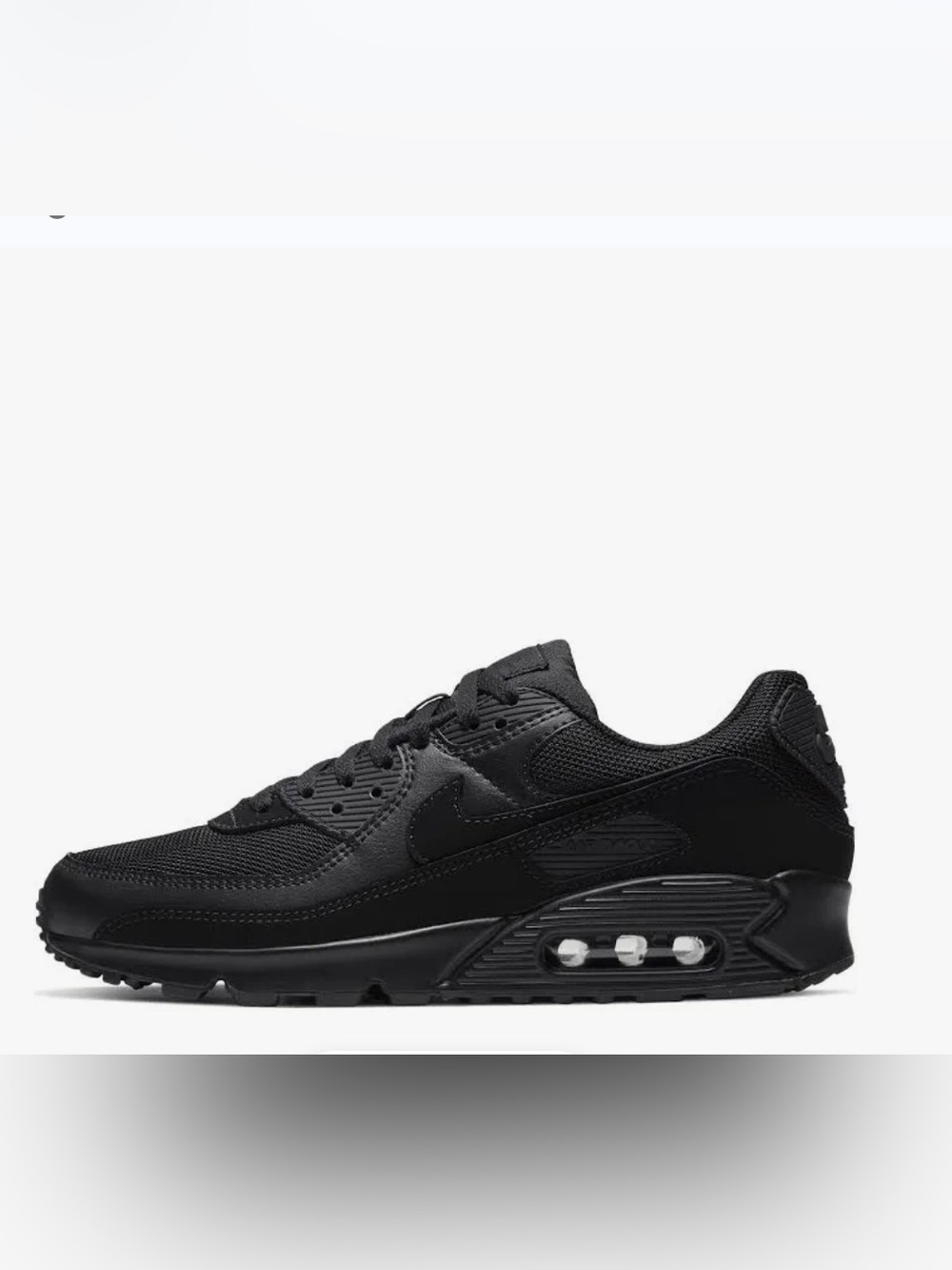 Nike Air Max 90 triple suede black Low-Top Sneaker men’s 7